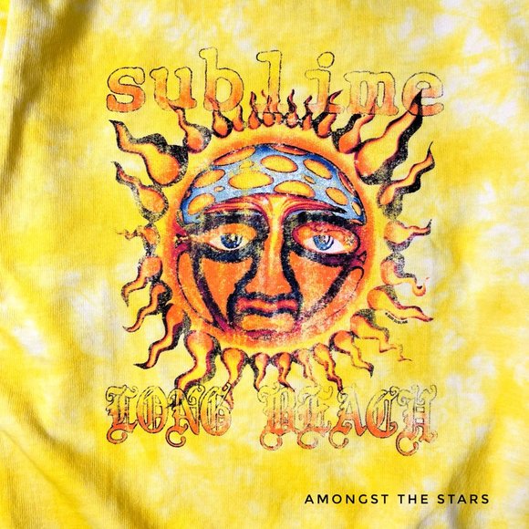 Urban Outfitters Sublime Long Beach Yellow Tie Dye Oversized Sweatshirt - Picture 3 of 8